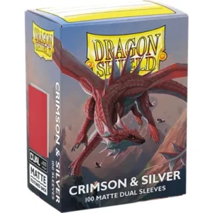 100 DRAGON SHIELD MATTE - CRIMSON & SILVER