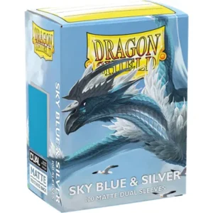 100 DRAGON SHIELD MATTE - SKY BLUE & SILVER