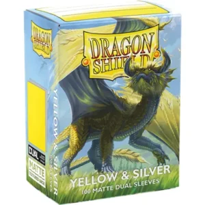 100 DRAGON SHIELD MATTE - YELLOW & SILVER