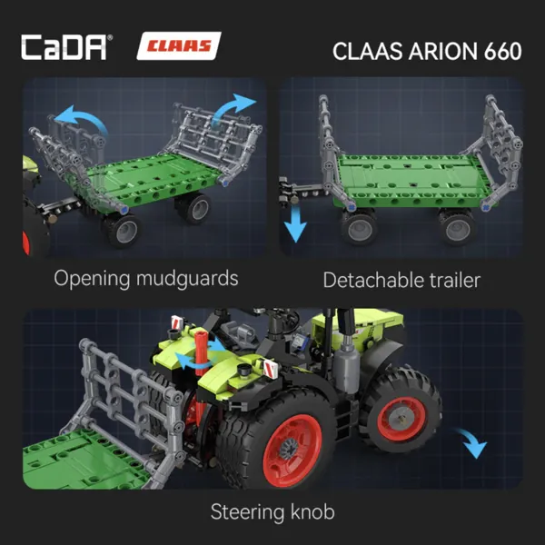 KIT DE CONSTRUCTION CADA - TRACTEUR MINI CLASS ARION 660 - 448 PIECES – Image 4