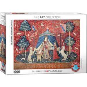 PUZZLE EUROGRAPHICS BEAUX ARTS : TAPISSERIE LA DAME A LA LICORNE - 1000 PIECES