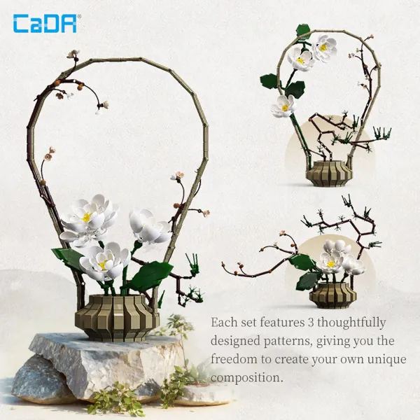 KIT DE CONSTRUCTION CADA - ART FLORAL ORIENTAL HIVER - 990 PIECES – Image 3