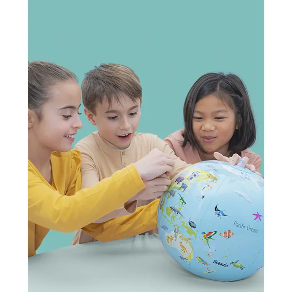 QUIZ MISSION ANIMAUX AVEC GLOBE TERRESTRE 30 CM - CALY GAME – Image 3