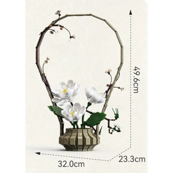 KIT DE CONSTRUCTION CADA - ART FLORAL ORIENTAL HIVER - 990 PIECES – Image 5