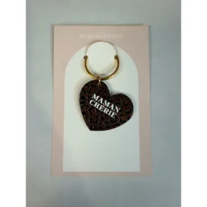 PORTE CLES ADELE COEUR - MAMAN CHERIE - LES MIGNONNERIES
