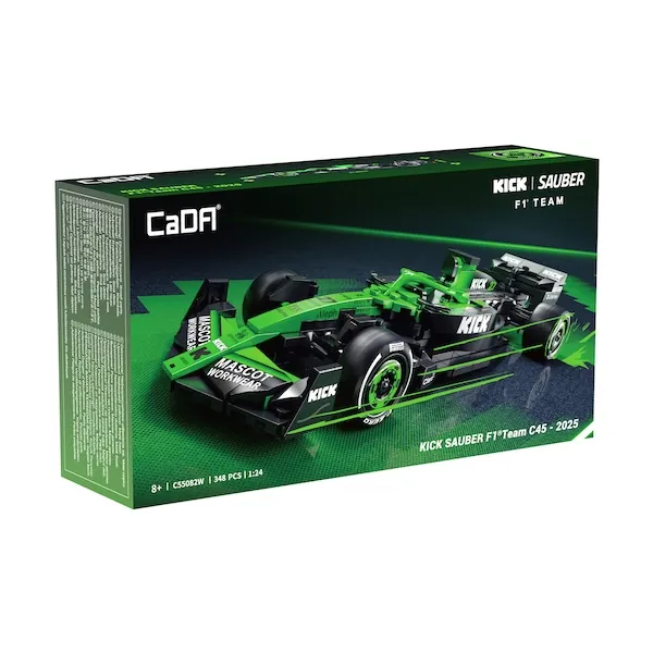 KIT DE CONSTRUCTION CADA - VOITURES DE COURSE 1:24 - KICK SAUBER F1 TEAM C45 2025 - 348 PIECES