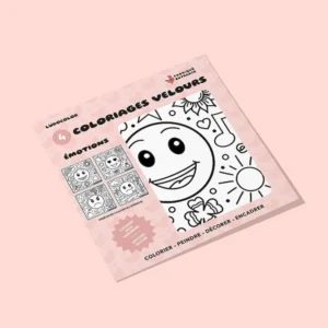 POCHETTE 4 COLORIAGES VELOURS EMOTIONS + HISTOIRE ECRITE ET AUDIO - LUDOCOLOR