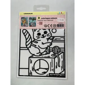 POCHETTE COLORIAGES MINI VELOURS CHATONS - LUDOCOLOR