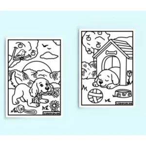 POCHETTE COLORIAGES MINI VELOURS CHIOT - LUDOCOLOR