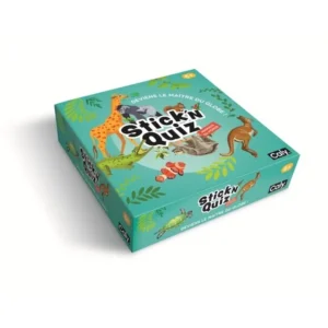 QUIZ MISSION ANIMAUX AVEC GLOBE TERRESTRE 30 CM - CALY GAME