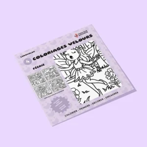 POCHETTE 4 COLORIAGES VELOURS FEERIE + HISTOIRE ECRITE ET AUDIO - LUDOCOLOR