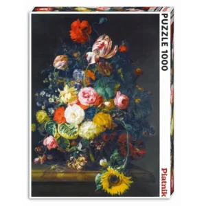 PUZZLE PIATNIK - R. RUYSCH : NATURE MORTE AVEC DES FLEURS - 1000 PIECES