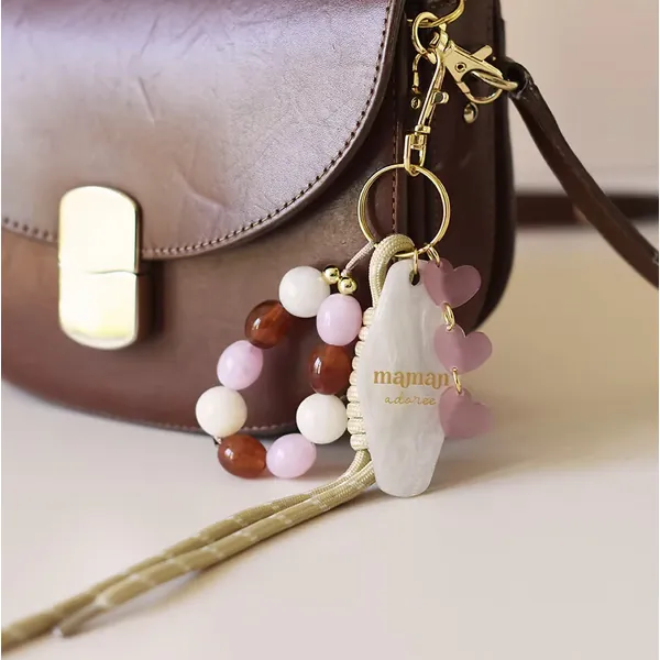 GRIGRI DE SAC PORTE CLES - MAMAN ADORE - LES MIGNONNERIES – Image 2