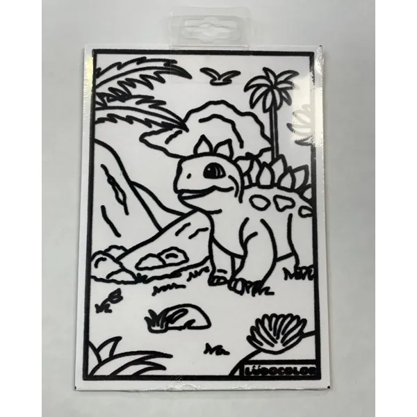 POCHETTE COLORIAGES MINI VELOURS DINOSAURES - LUDOCOLOR – Image 2