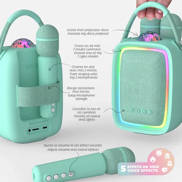 ENCEINTE KARAOKE BLEU - MOBILITY ON BOARD – Image 3