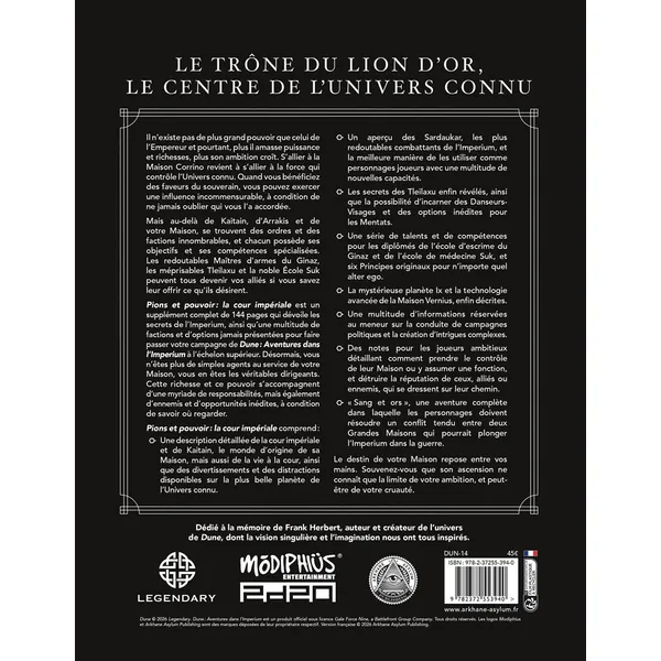 DUNE - PIONS ET POUVOIR