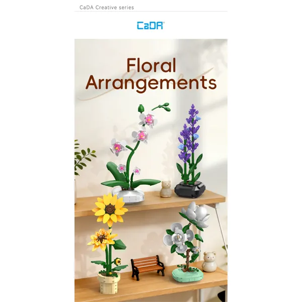 KIT DE CONSTRUCTION CADA - ART FLORAL ORCHIDEE - 237 PIECES – Image 4