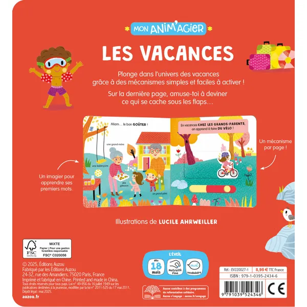 LIVRE MON ANIM'AGIER LES VACANCES - AUZOU – Image 4