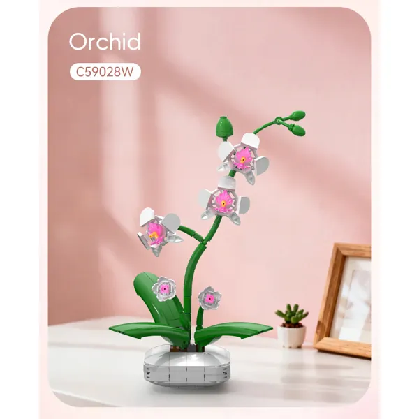 KIT DE CONSTRUCTION CADA - ART FLORAL ORCHIDEE - 237 PIECES – Image 3