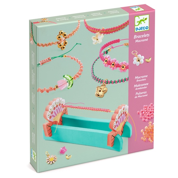 COFFRET BRACELETS MACRAME ROSES - DJECO