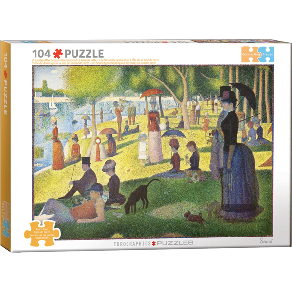 PUZZLE EUROGRAPHICS CONNECTING : UN DIMANCHE APRES MIDI A L ILE DE LA GRANDE JATTE - 104 PIECES