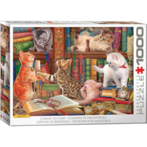 PUZZLE EUROGRAPHICS : CHATONS DE BIBLIOTHEQUE - 1000 PIECES