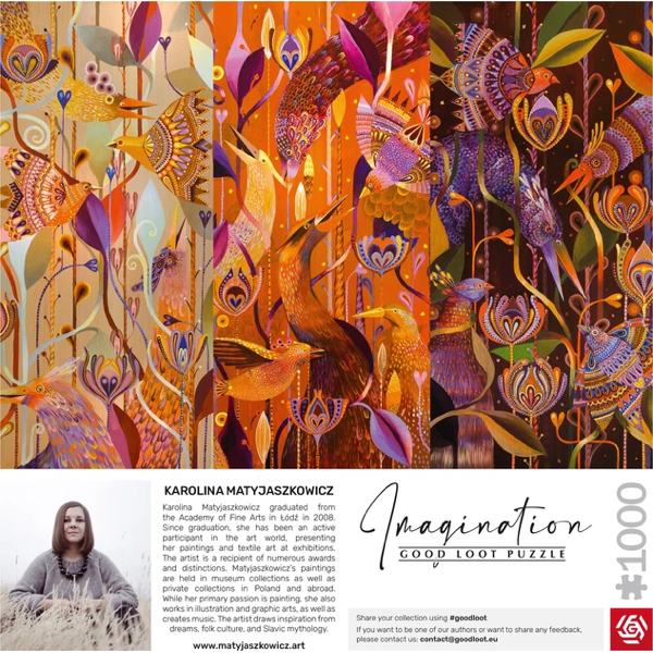 PUZZLE GOOD LOOT IMAGINATION - K. MATYJASZKOWICZ : IN THE AVIAN THICKET - 1000 PIECES – Image 3
