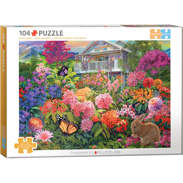 PUZZLE EUROGRAPHICS CONNECTING : JARDIN DES LAPINS - 104 PIECES