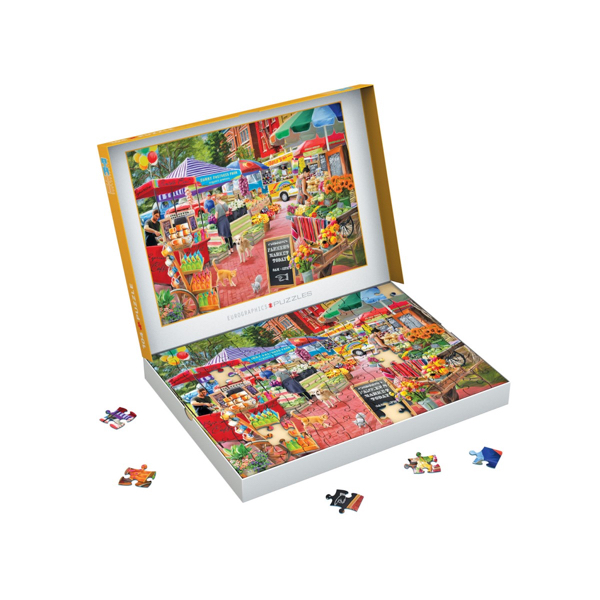 PUZZLE EUROGRAPHICS CONNECTING : UNE JOURNEE AU MARCHE FERMIER - 104 PIECES – Image 3