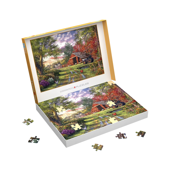 PUZZLE EUROGRAPHICS CONNECTING : SOIREE A LA FERME - 104 PIECES – Image 3