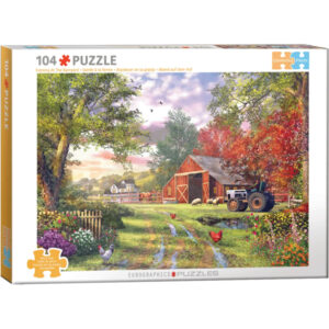 PUZZLE EUROGRAPHICS CONNECTING : SOIREE A LA FERME - 104 PIECES