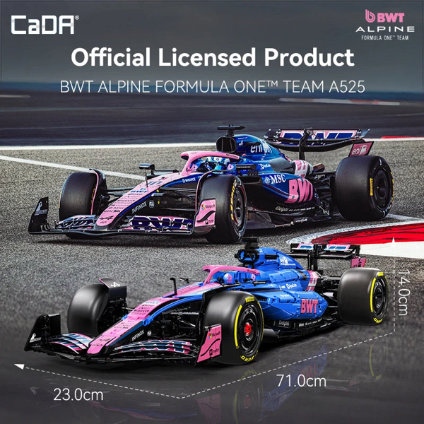 KIT DE CONSTRUCTION CADA - VOITURE DE COURSE 1:8 - BWT ALPINE F1 TEAM A525 - 2173 PIECES – Image 3