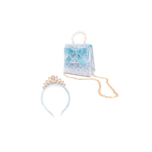 ENSEMBLE MINI SAC A MAIN SERRE TETE MADEMOISELLE BLEU - GREAT PRETENDERS