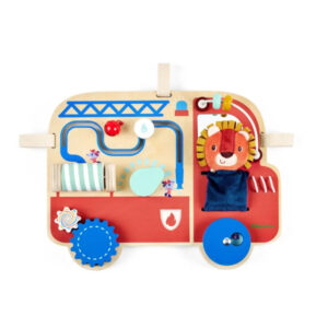 PANNEAU D'ACTIVITES EN BOIS CAMION DE POMPIERS - LILLIPUTIENS