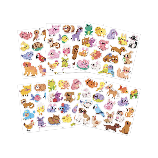 POCHETTE 100 STICKERS ANIMAUX COMPAGNIE - JANOD – Image 2
