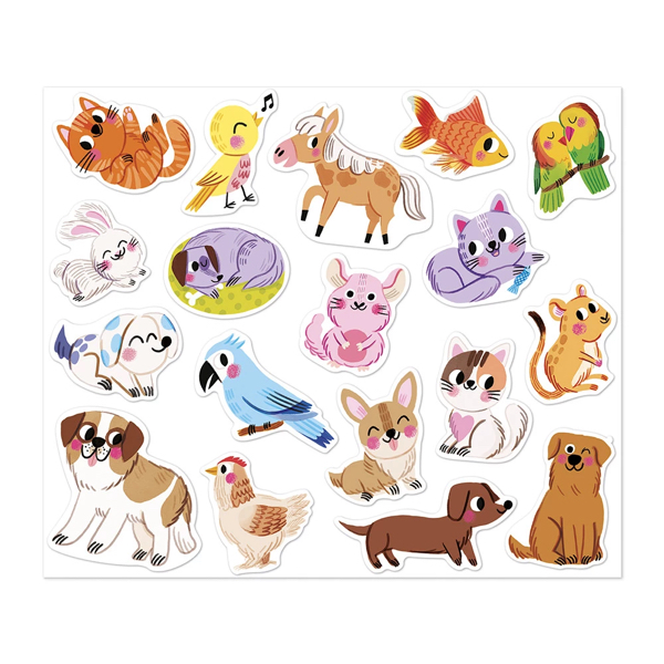 POCHETTE 100 STICKERS ANIMAUX COMPAGNIE - JANOD – Image 3