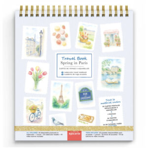 CARNET AQUARELLE - PRINTEMPS A PARIS - LA PETITE EPICERIE