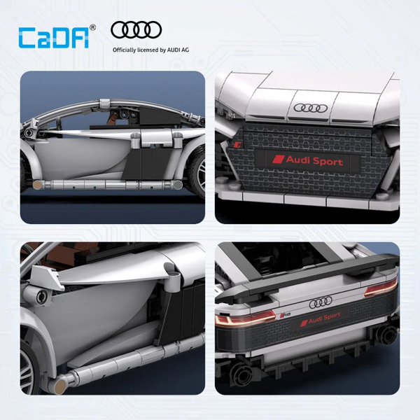 KIT DE CONSTRUCTION CADA - VOITURES DE COURSE 1:14 - AUDI R8 - 536 PIECES – Image 7