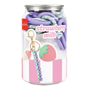 KIT PORTE CLES CANETTE PSHIIT STRAWBERRY MILK - LA PETITE EPICERIE