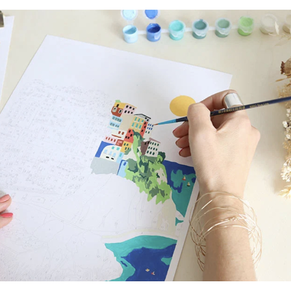 COFFRET PEINTURE AU NUMERO - LES CINQUE TERRE - LA PETITE EPICERIE – Image 2