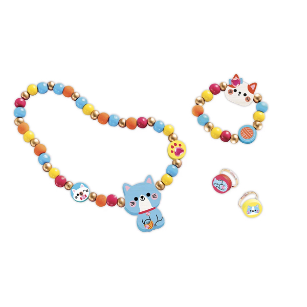 COFFRET 4 BIJOUX EN BOIS A CREER - PETITS CHATS - JANOD – Image 2