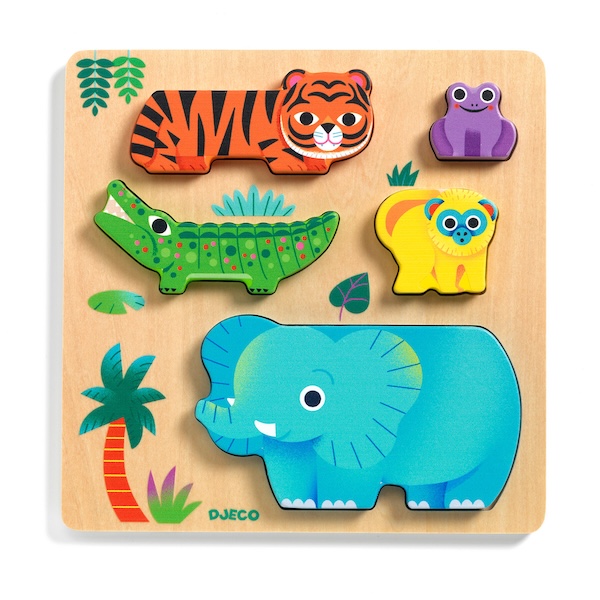 PUZZLE ENCASTREMENT BOIS WOODY WILD - DJECO – Image 2
