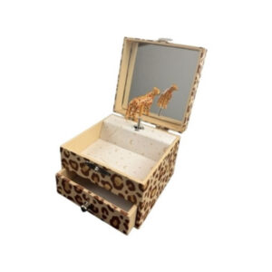 BOITE A MUSIQUE CUBE  LEOPARD - TROUSSELIER