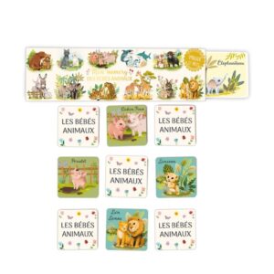 MON MEMORY LES BEBES ANIMAUX 32 PIECES - CARTES D'ART