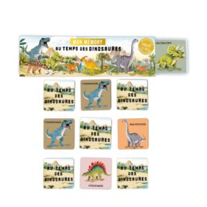 MON MEMORY LES DINOSAURES 32 PIECES - CARTES D'ART