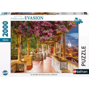 PUZZLE RAVENSBURGER : LISBONNE LE MIRADOR DE SANTA LUZIA - 2000 PIECES