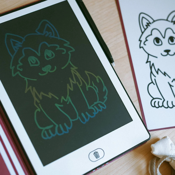 KIDYDRAW - MINI TABLETTE A DESSIN ANIMAUX DE COMPAGNIE - KIDYWOLF – Image 4